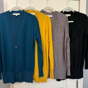 LOFT Boyfriend Cardigan Lot